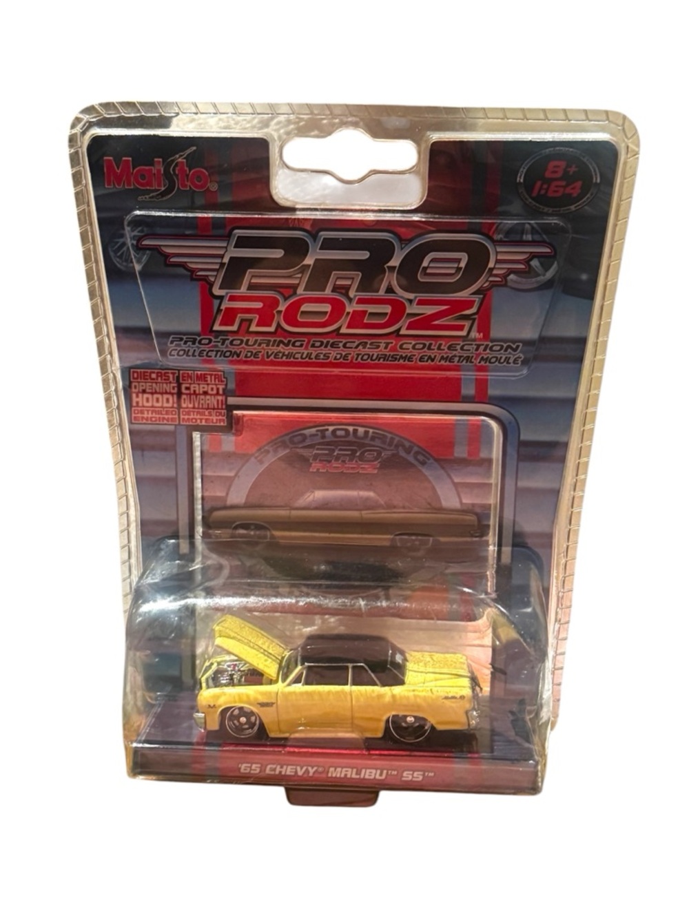 MAISTO Pro Rodz '65 Chevy Malibu Diecast - Yellow/Black